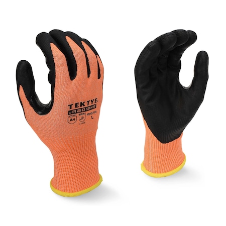 Radians Cut-Resistant Coated Gloves, Cut Level A4 , Foam Nitrile , L 1 PR RWG705L